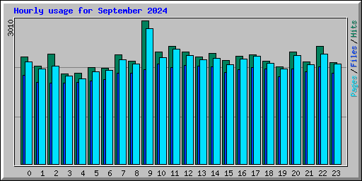 Hourly usage for September 2024