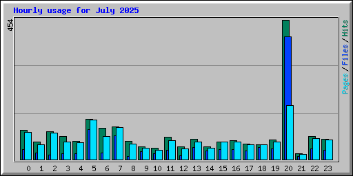 Hourly usage for July 2025