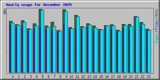 Hourly usage for December 2025