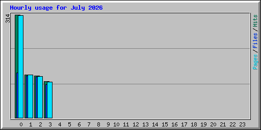 Hourly usage for July 2026